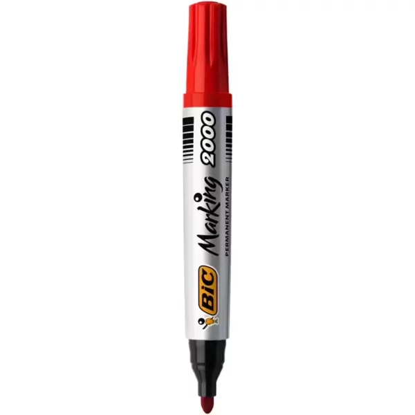 MARQUEUR PERMANENT BIC 2000 ROUGE (Boite de 12) - Dupont Matériel