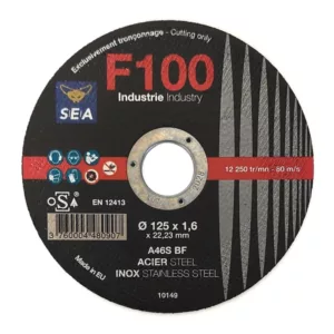 MEULE ACIER INOX F100 Ø 125 x 1.6 x 22 MM