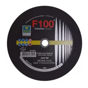 DISQUE METAUX INOX PLAT F100 Ø 300 x 2.8 x 25 MM